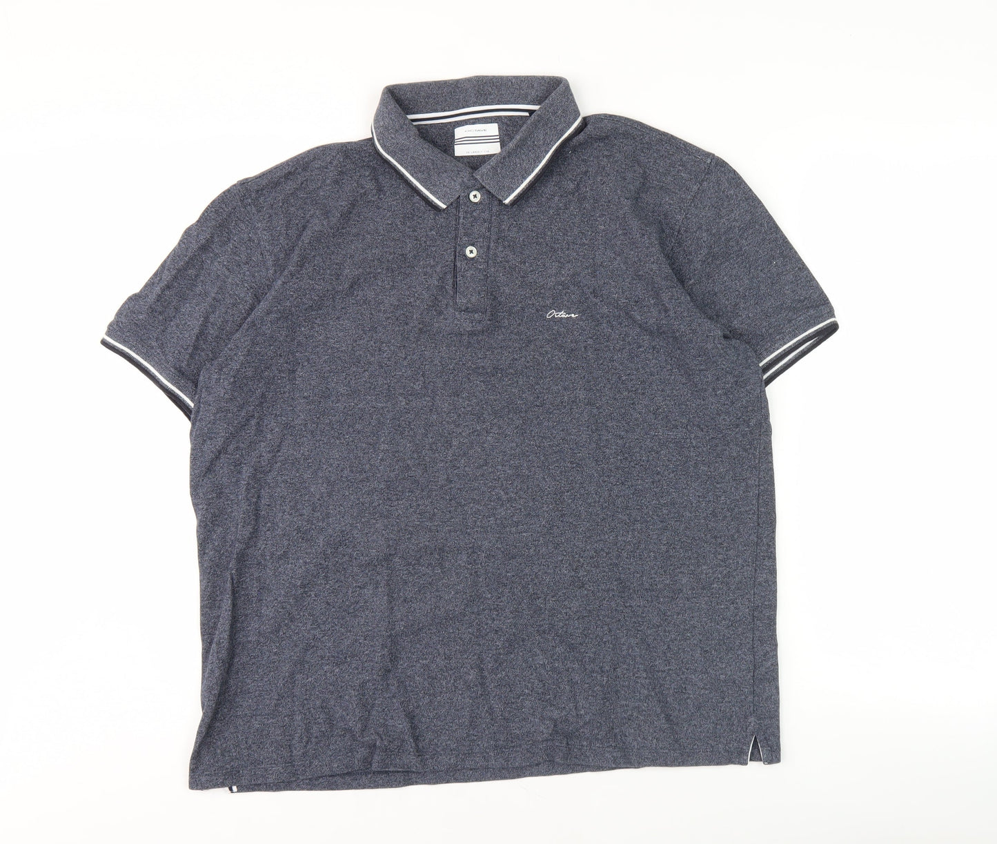 Octave Men's Blue Polo Shirt 2XL Cotton Blend