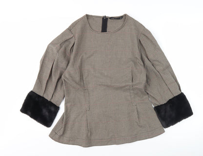 Zara Woman Women's Multicoloured Blouse 3/4 Sleeve M
