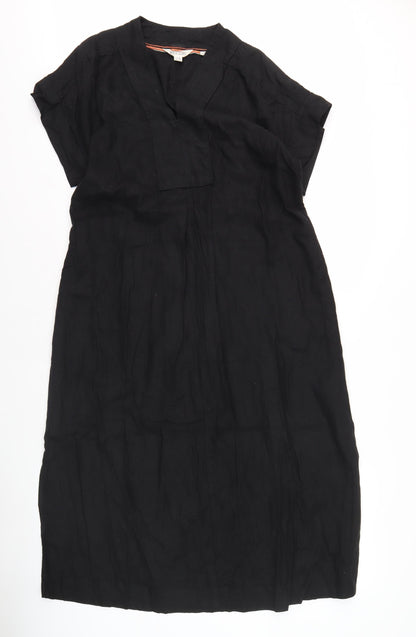 White Stuff Women's Black Dress, Size 12 V-Neck