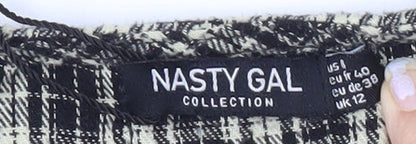 Nasty Gal Women's Multicoloured Plaid Shirt Dress Size 12