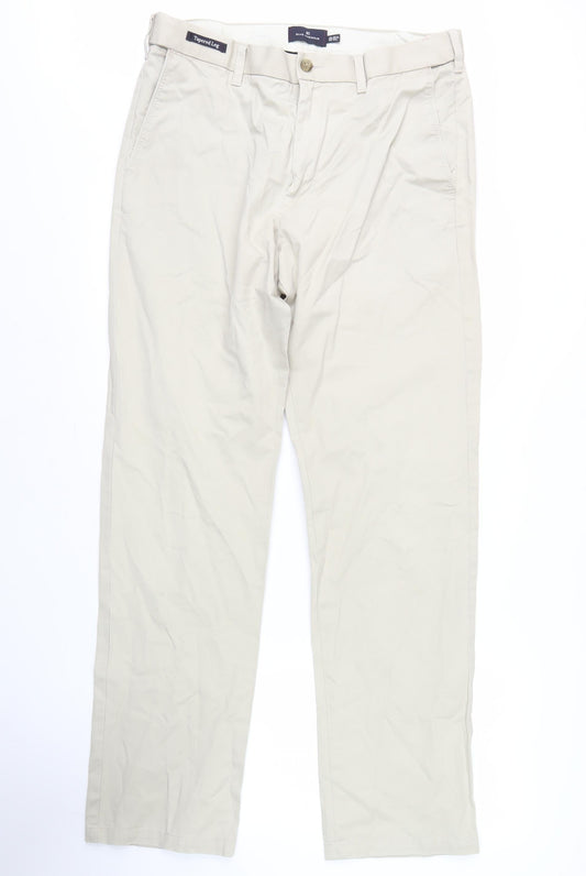 Marks and Spencer Men's Beige Chino Trousers L
