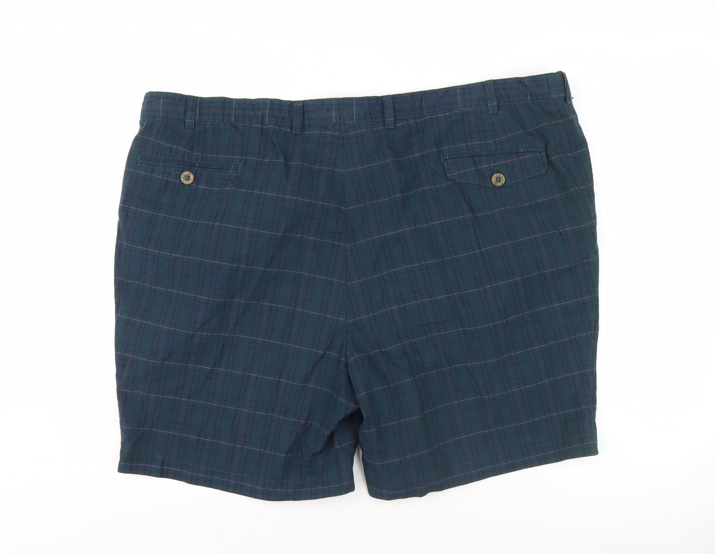 Oakman Men's Blue Check Chino Shorts Size 48