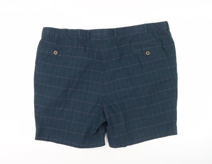Oakman Men's Blue Check Chino Shorts Size 48
