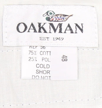 Oakman Men's Blue Check Chino Shorts Size 48