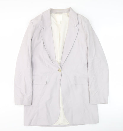 H&M Women's White XS Blazer Regular Fit