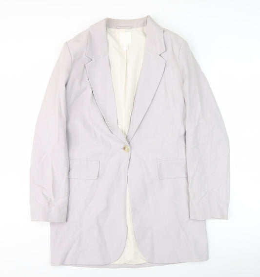 H&M Women's White XS Blazer Regular Fit