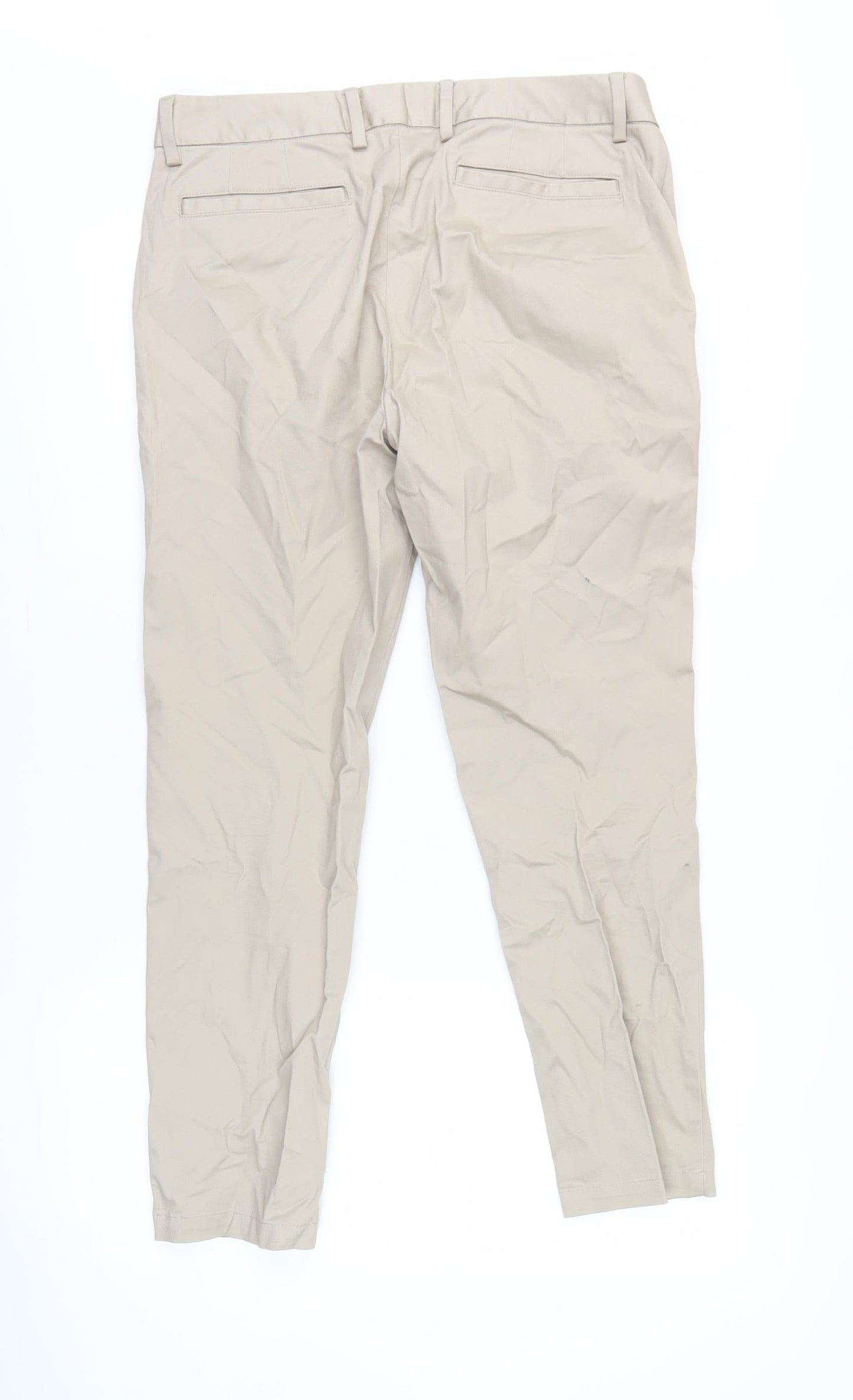 River Island Men's Beige Chino Trousers, Slim Fit, Size M