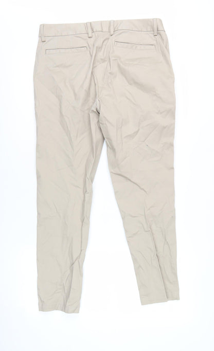 River Island Men's Beige Chino Trousers, Slim Fit, Size M