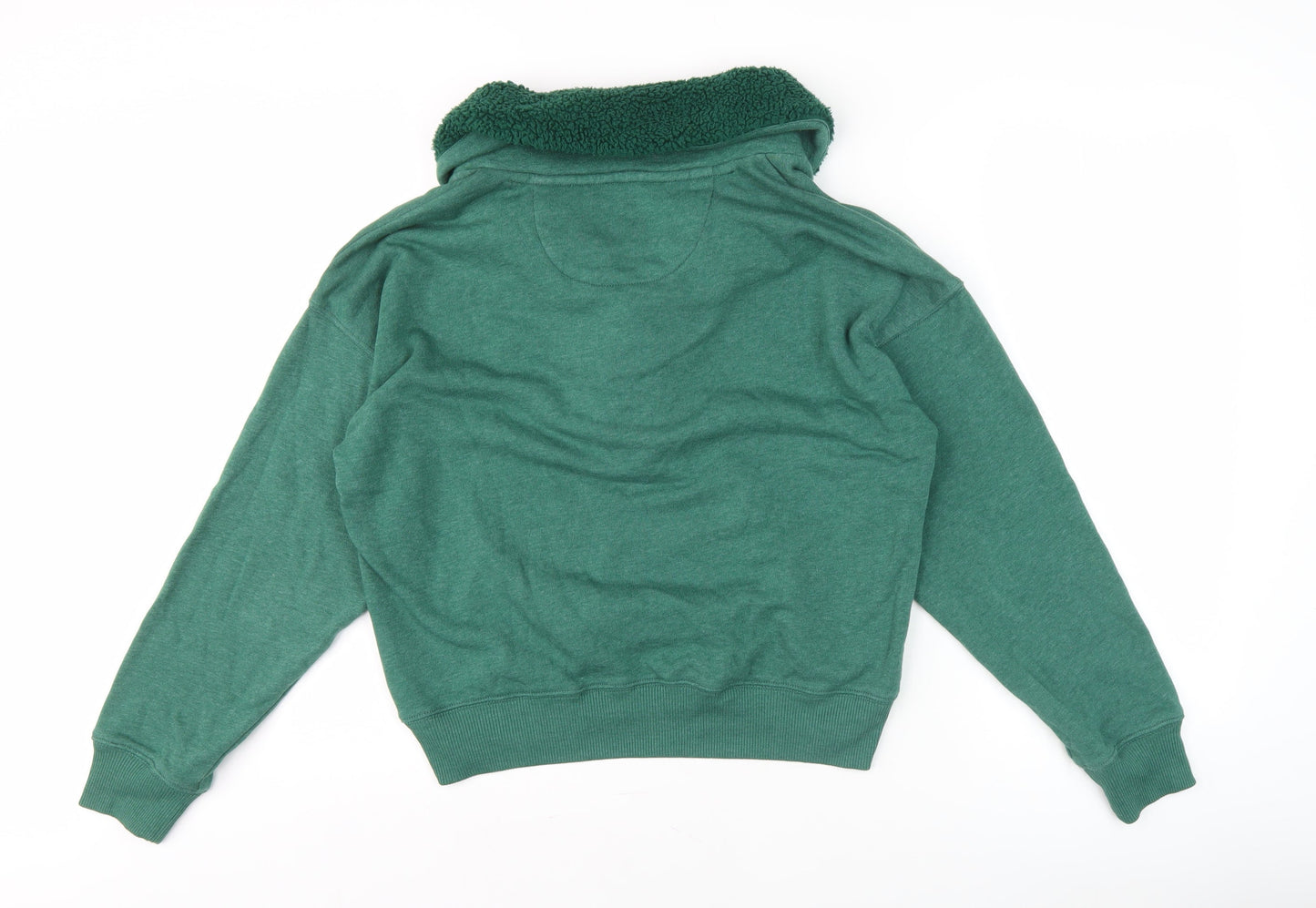 American Eagle Women's Green Henley Sweatshirt S