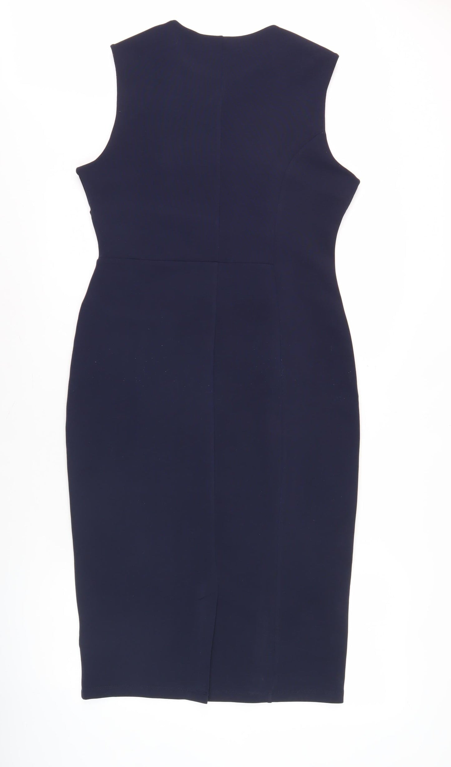 Next Women’s Blue Sheath Dress, Size 12, Knee Length, Elegant Look