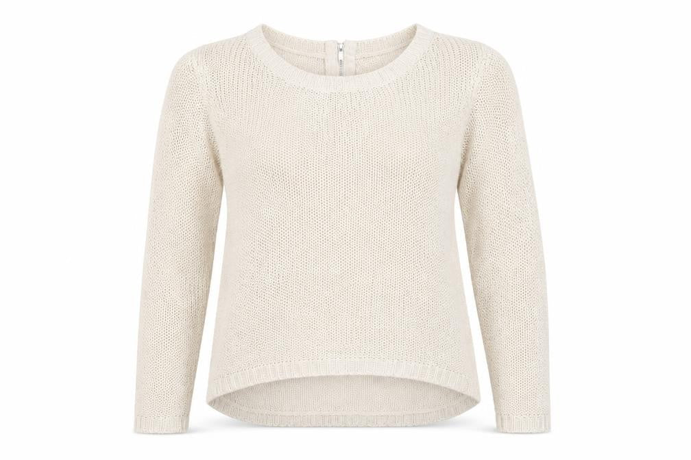 Womens UK Size S Divided Beige Full Zip Jumper