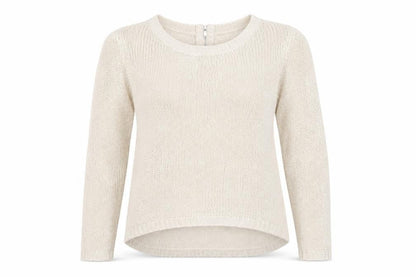 Womens UK Size S Divided Beige Full Zip Jumper
