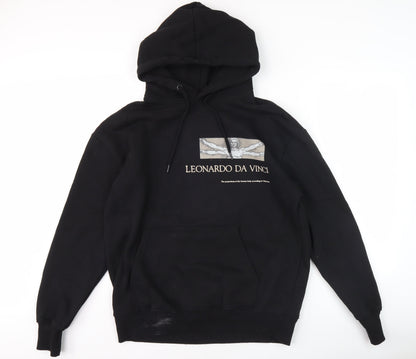 Mens UK Size M Pull&Bear Black Pullover Hoodie