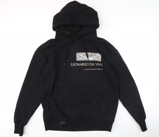Mens UK Size M Pull&Bear Black Pullover Hoodie
