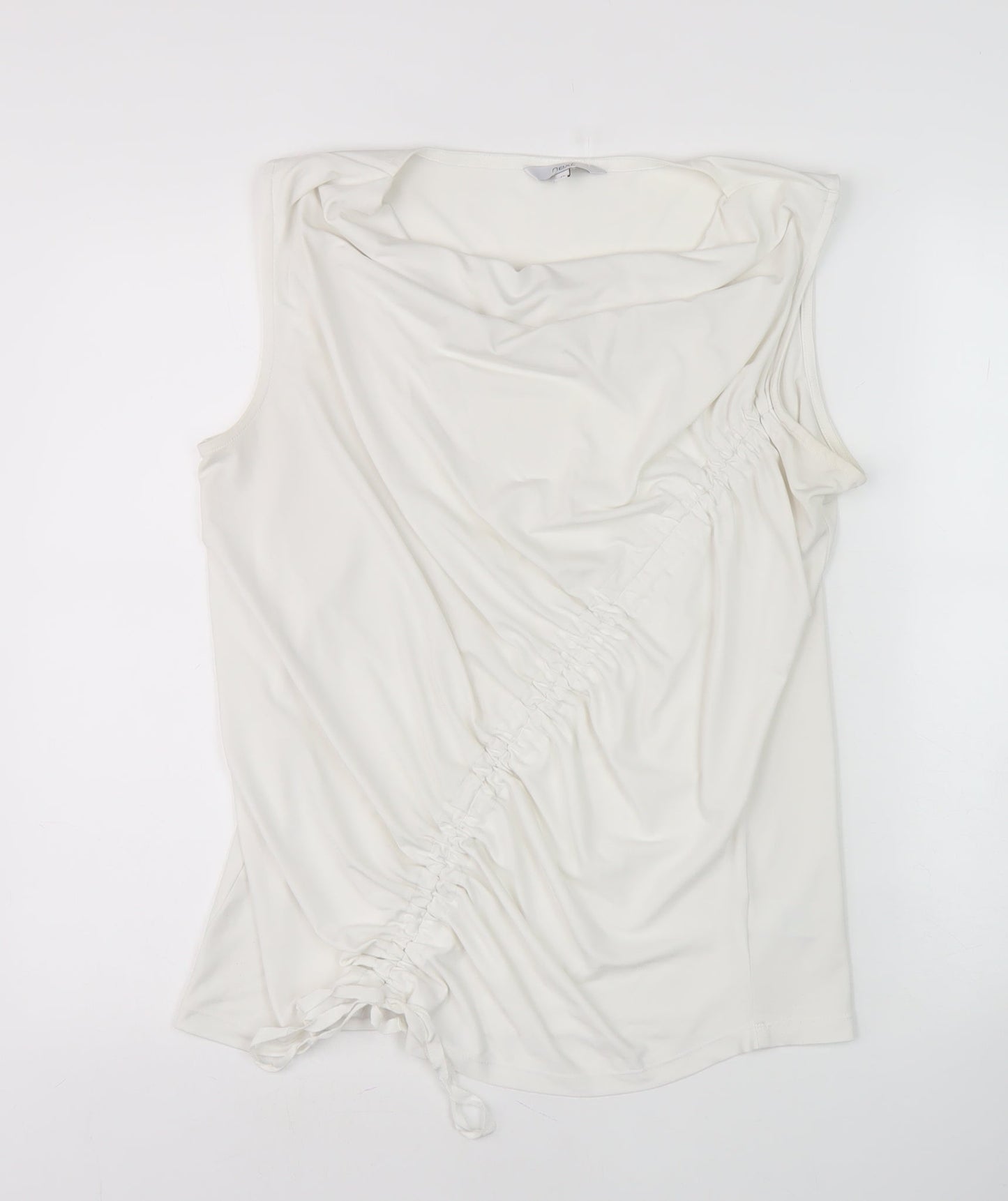 Womens UK Size 12 NEXT White Basic Tank