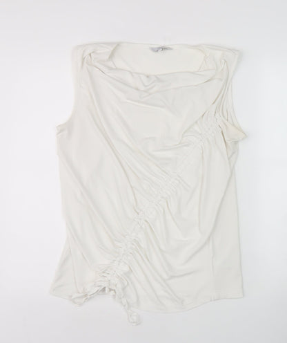 Womens UK Size 12 NEXT White Basic Tank