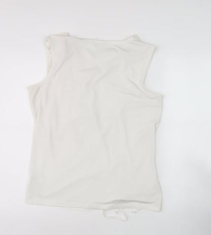 Womens UK Size 12 NEXT White Basic Tank