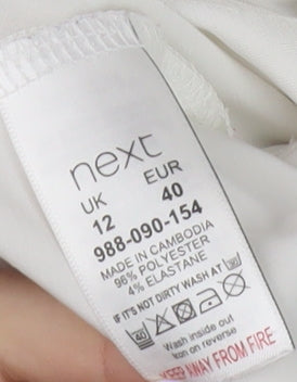Womens UK Size 12 NEXT White Basic Tank