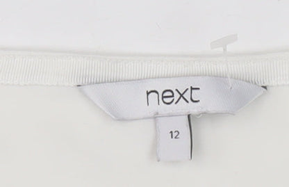 Womens UK Size 12 NEXT White Basic Tank