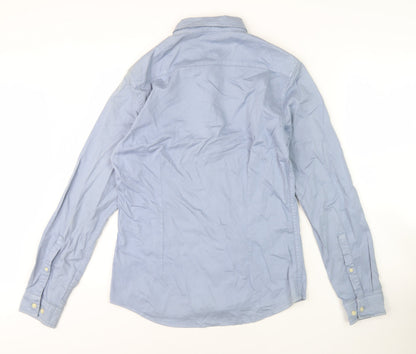 ASOS Men's Blue Button-Up Shirt, Size S