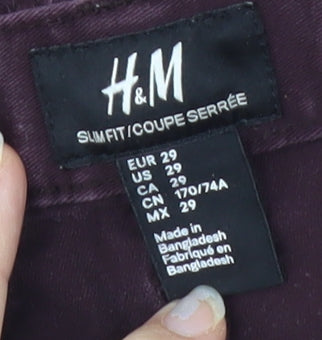 H&M Men's Purple Skinny Jeans Size 29
