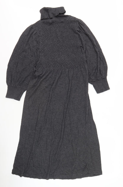Studio Women's Grey Jumper Dress XS Long Sleeve