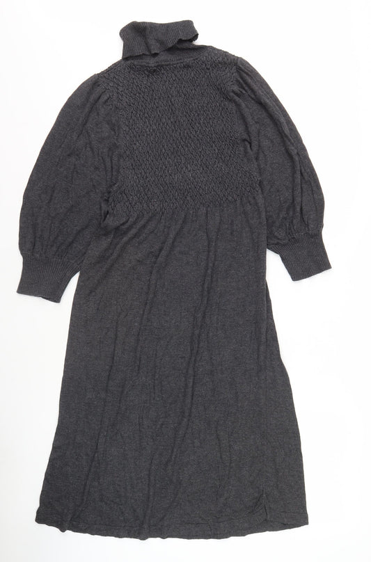 Studio Women's Grey Jumper Dress XS Long Sleeve