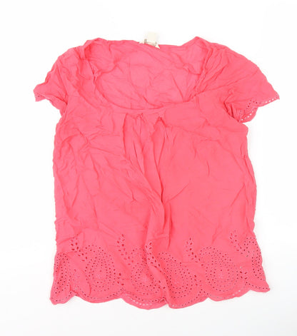 Womens UK Size 8 Monsoon Pink Basic Blouse
