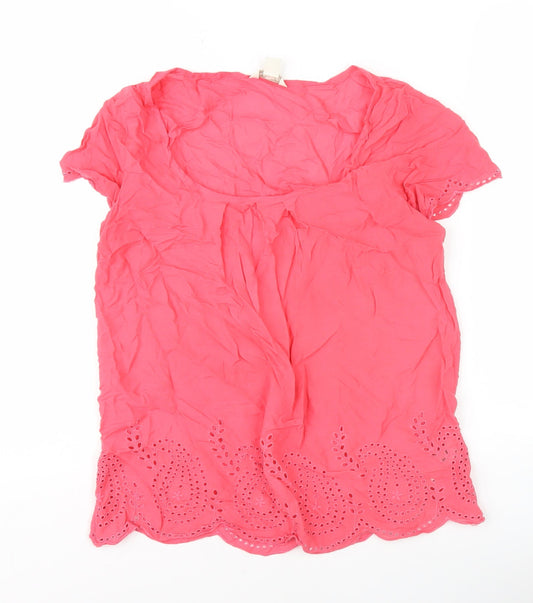 Womens UK Size 8 Monsoon Pink Basic Blouse