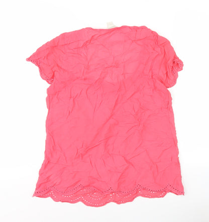 Womens UK Size 8 Monsoon Pink Basic Blouse