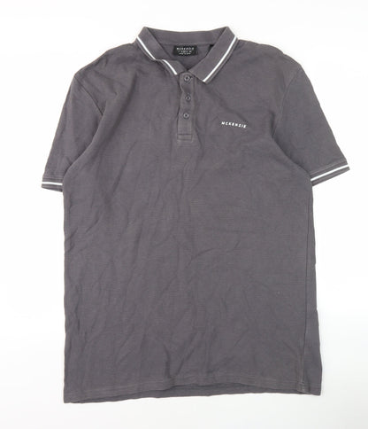 McKenzie Men's Grey Polo Shirt - Size L, Short Sleeve