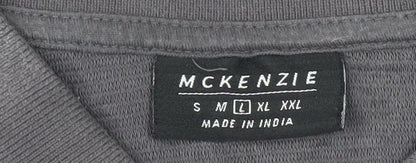 McKenzie Men's Grey Polo Shirt - Size L, Short Sleeve