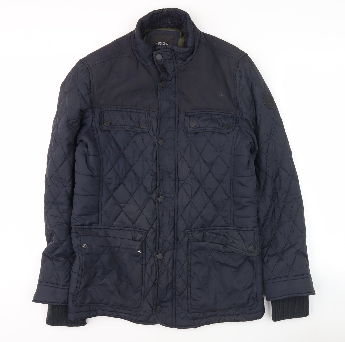 Mens UK Size S Burton Blue Quilted Coat