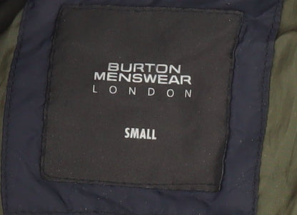 Mens UK Size S Burton Blue Quilted Coat