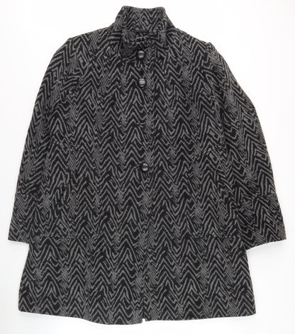 Womens UK Size M Roman Black Overcoat