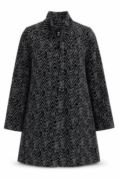 Womens UK Size M Roman Black Overcoat