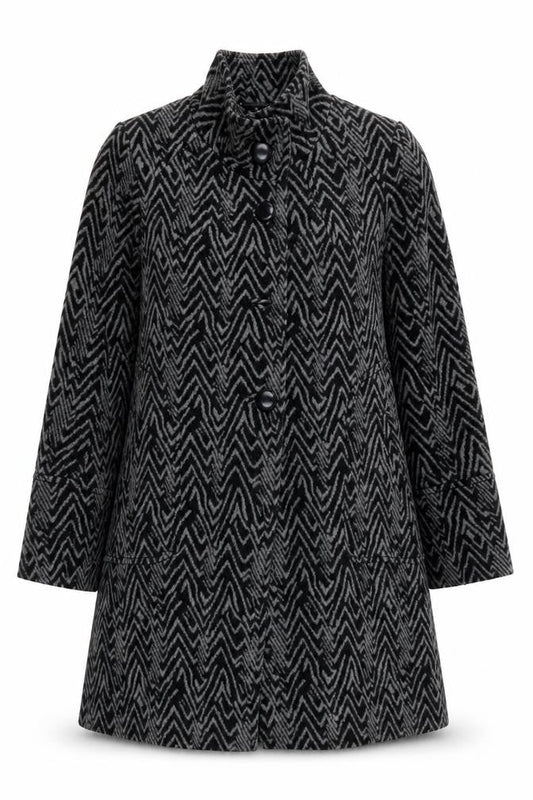 Womens UK Size M Roman Black Overcoat