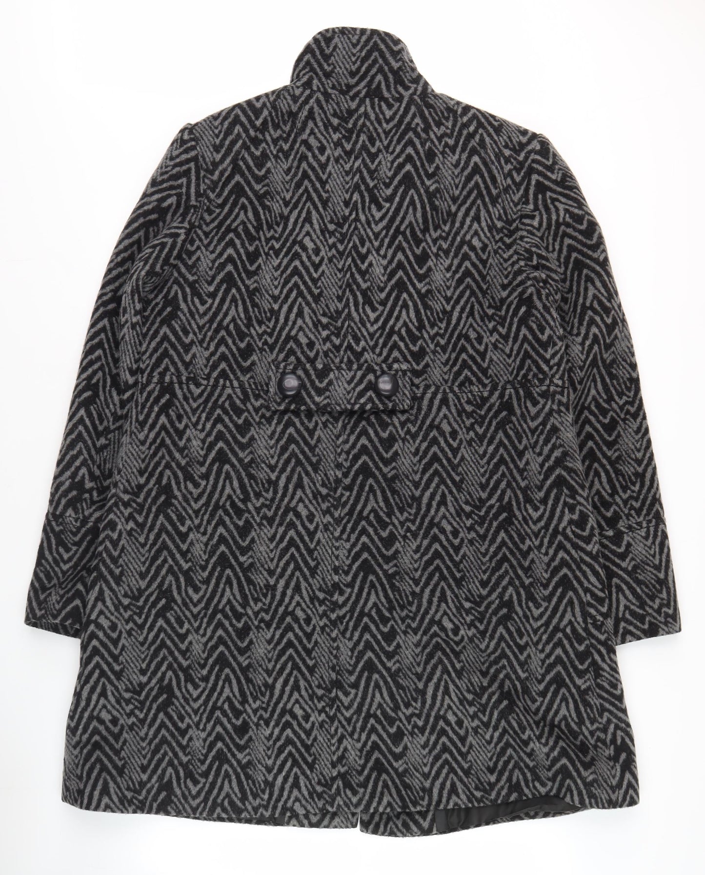 Womens UK Size M Roman Black Overcoat