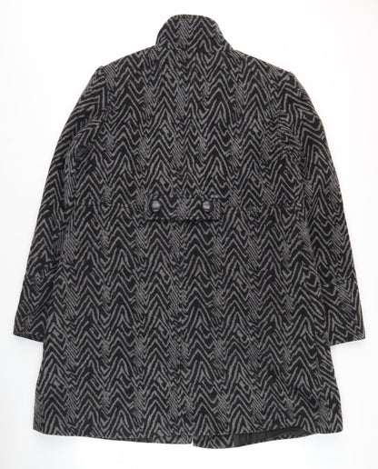 Womens UK Size M Roman Black Overcoat