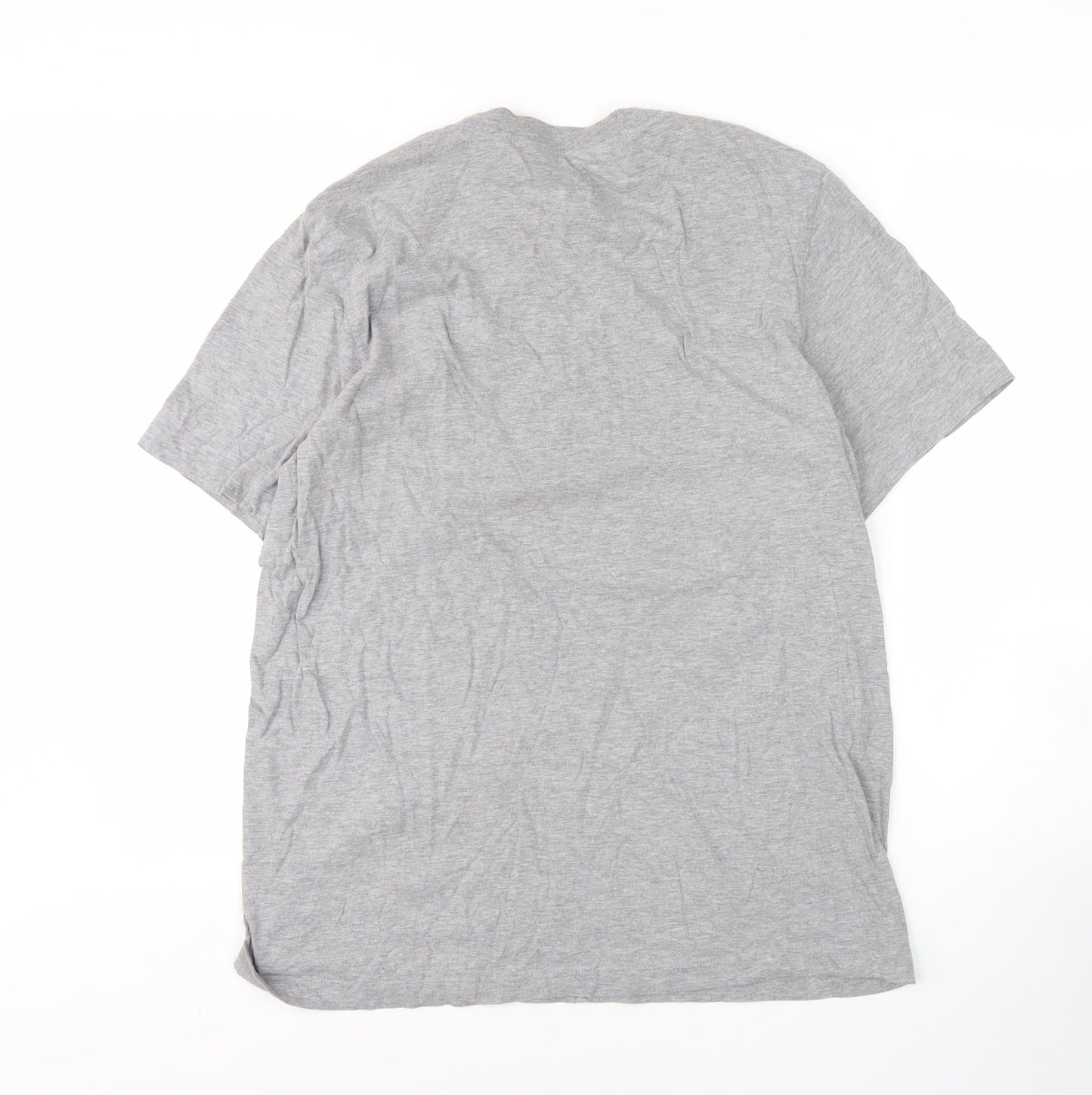 Nike Men's Grey T-Shirt Size L with Logo