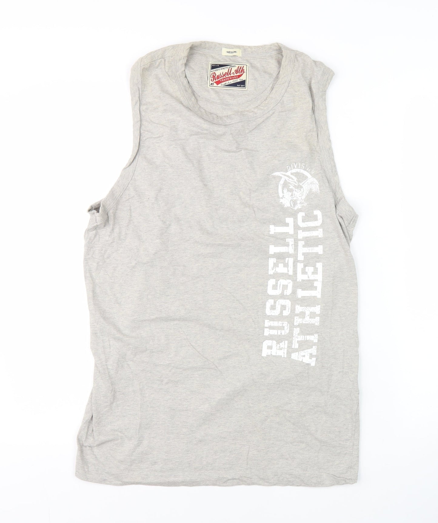 Russell Athletic Men's Grey Sleeveless Top - Medium