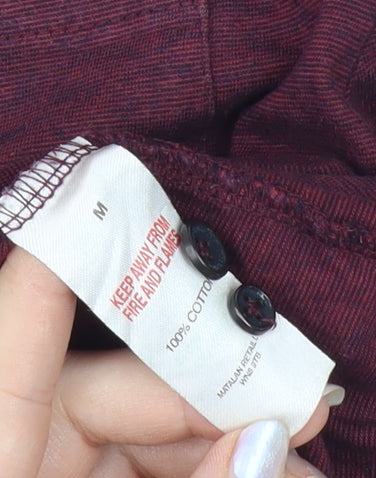 Jeff Banks Men's Red Polo Shirt M Cotton Short Sleeve