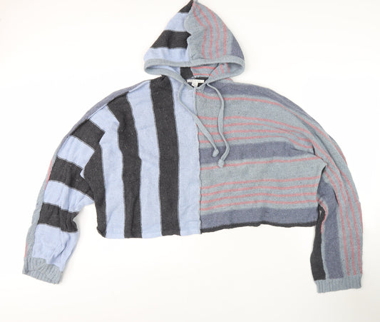 American Eagle Women's Multicoloured Hooded Jumper L