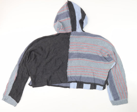 American Eagle Women's Multicoloured Hooded Jumper L