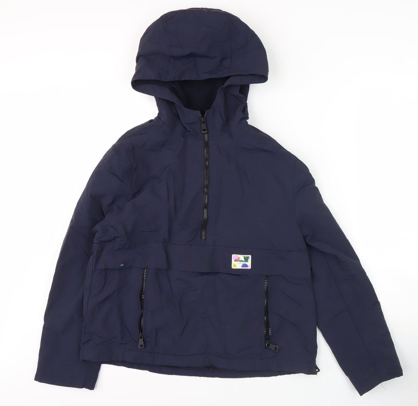 Zara Girls Blue Anorak Jacket, 13-14 Years, Hooded, Lined