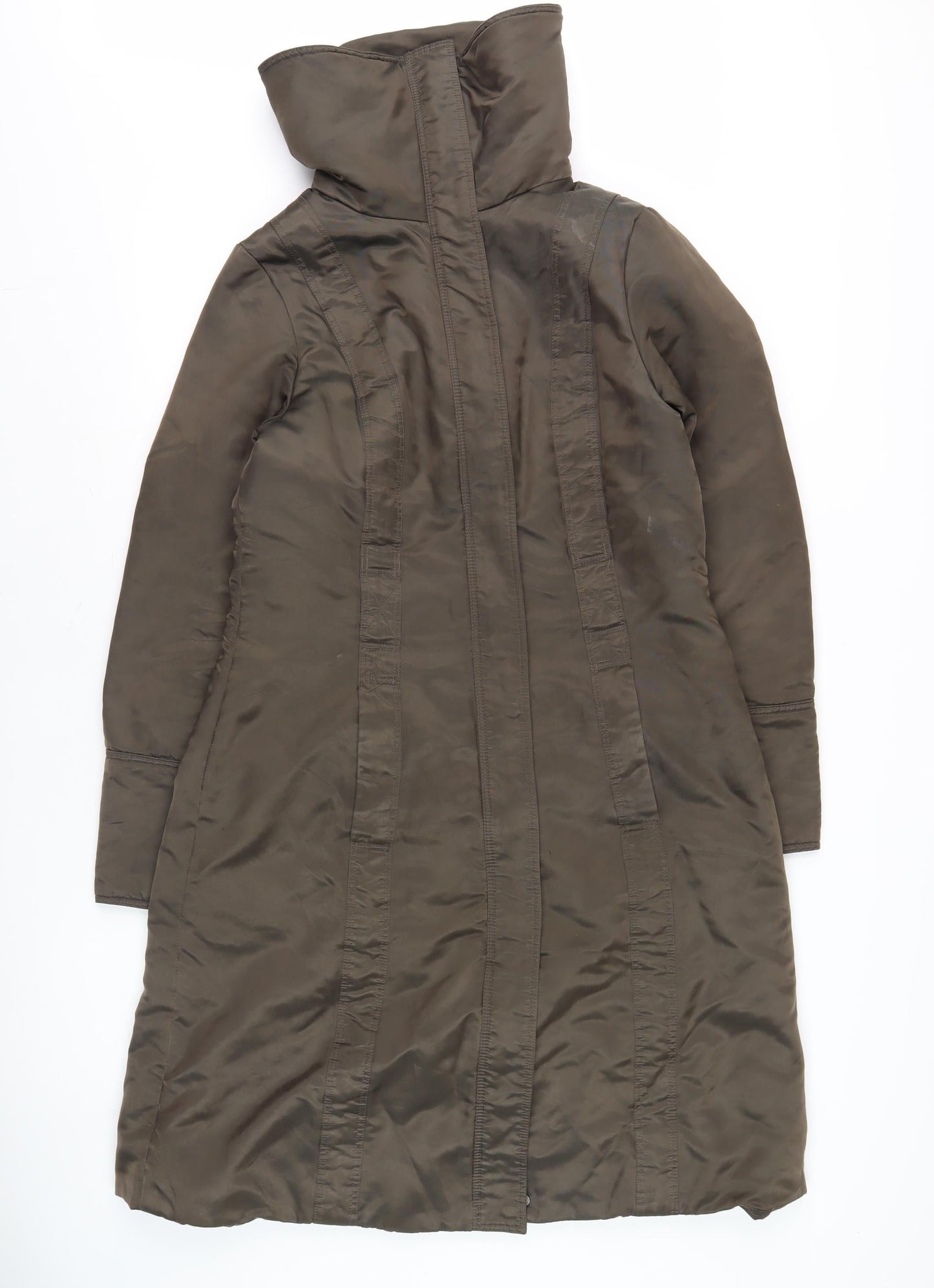 Womens UK Size 10 Planet Green Quilted Coat