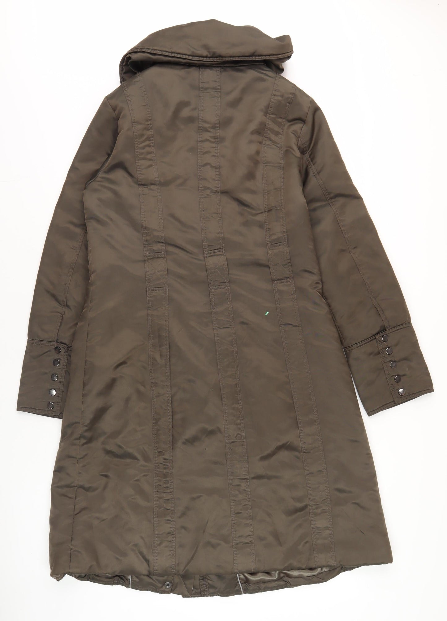 Womens UK Size 10 Planet Green Quilted Coat