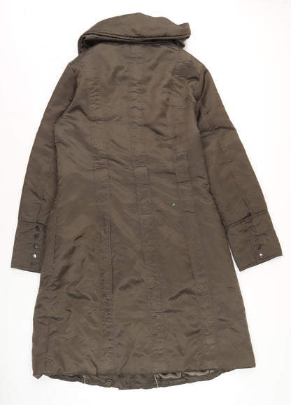 Womens UK Size 10 Planet Green Quilted Coat