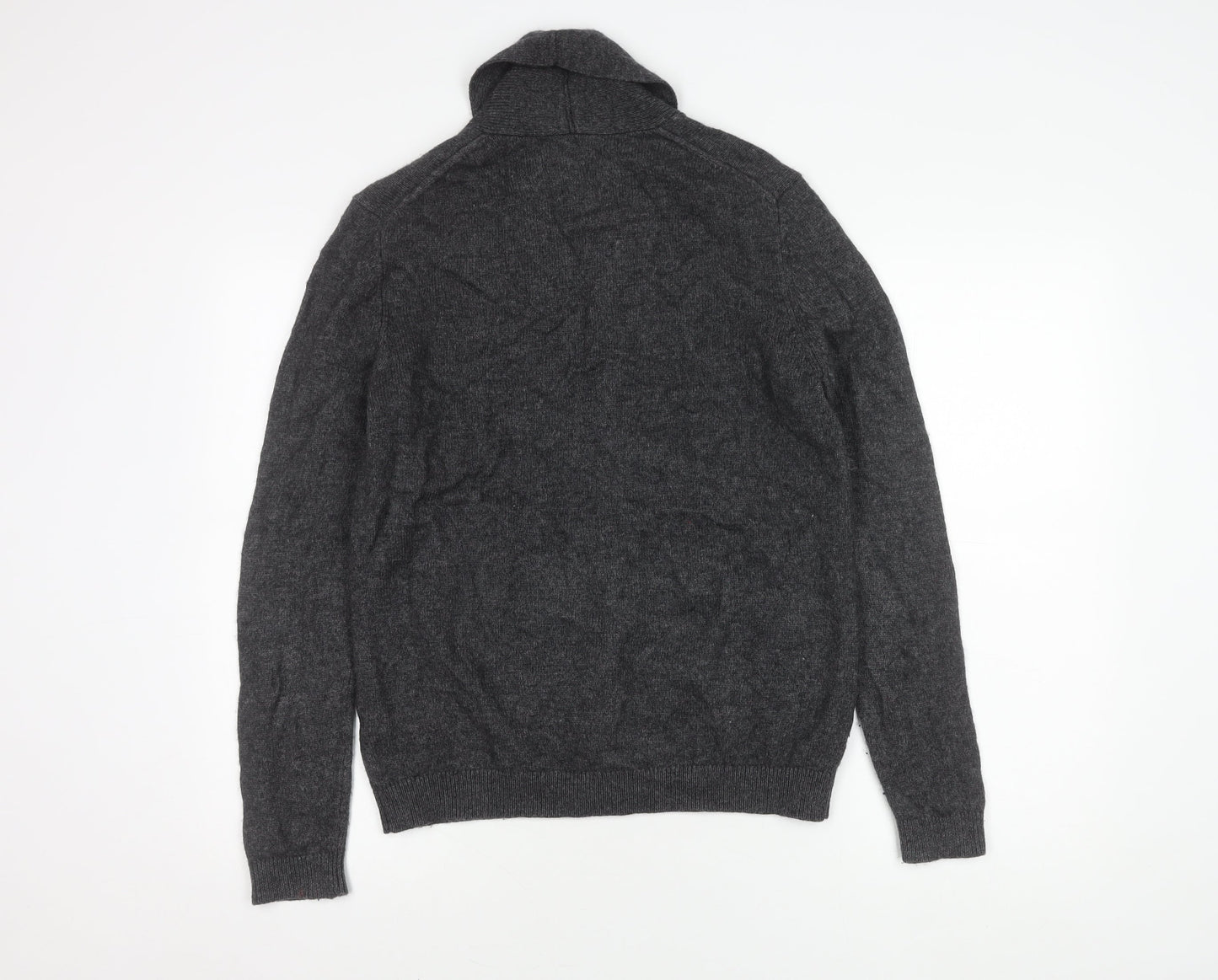 ASOS Men's Grey Wool Cardigan M, Button Down