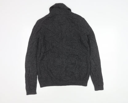 ASOS Men's Grey Wool Cardigan M, Button Down